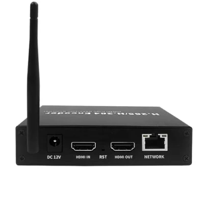 Abbildung von EXVIST H.265 1080P WiFi HDMI Video Encoder w/HDMI Loopout, für Live Streaming auf YouTube, Facebook, mit SD Kartensteckplatz Max.128G DDNS HTTP RTMP RTSP TS UDP kompatibel ONVIF