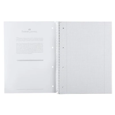 Abbildung von Faber Castell 10419 Collegeblock DIN A4, 80 Blatt / 90g/m², FSC Mix zertifiziert, feines holzfreies Schreibpapier, Made in Germany, kariert Rand beidseitig, 1 Stück