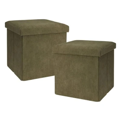 Abbildung von Well Home 2er Pack Hocker, dunkelgrün