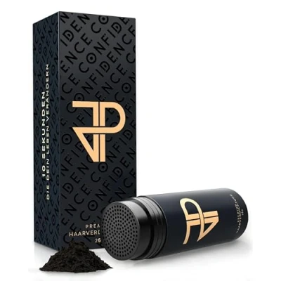 Abbildung von JP Confidence Premium Streuhaar zur Haarverdichtung Friseurqualität 100% natürlich Authentischer Look für Männer &amp; Frauen Dunkelbraun