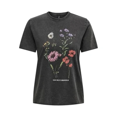 Abbildung von ONLY LUCY NOOS Tshirt print, Damen, Größe: XS, Grau