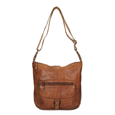 Abbildung von Bear Design Cow Lavato Umhängetasche Damen cognac