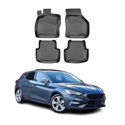 Abbildung von OMAC 6520444 Fußmattensatz Gummi, TPE (thermoplastischer Elastomer) 4 schwarz SEAT: Leon IV Sportstourer,