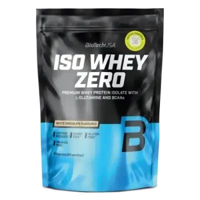 Abbildung von BioTechUSA Iso Whey Zero Premium Protein Isolate Grass Fed Enzyme Free Sugar and Gluten free, 500g, WeißeSchokolade