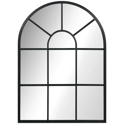 Abbildung von HOMCOM Wandspiegel Fensterspiegel 70 x 50 cm Dekorativ Spiegel mit Metallrahmen
