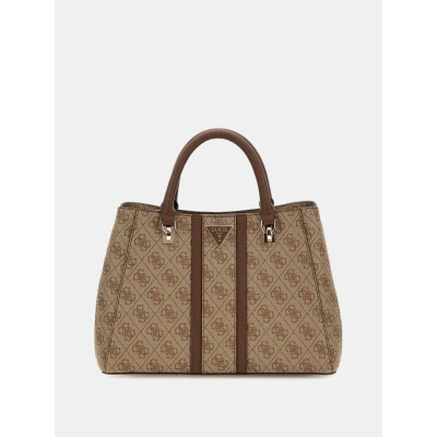Abbildung von Guess Noreen Girlfriend Satchel Handtasche, Damen, Größe: One Size, Latte/brown