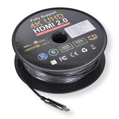 Abbildung von MaxTrack aktives HDMI® Glasfaser Kabel mit Ethernet C508 40ML HDMI 2.0, 4K UHD, 4K@60Hz, 3D, HDR, HDCP 2.2, YUV 4:4:4, optischem Wandler, bis zu 100m Reichweite