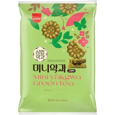 Abbildung von SAMLIP Mini Yakgwa Kekse, Grüner Tee, min. 26 Stück à 7,1 g, 1 x 200 g