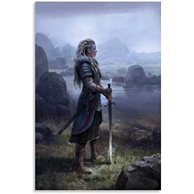 Abbildung von GPEIHANG Leinwand Malerei Bild TV Vikings Lagertha Poster für Bürodekoration Wandkunst Bilder Und Drucke 15.7&quot;x23.6&quot;(40x60cm) Kein Rahmen