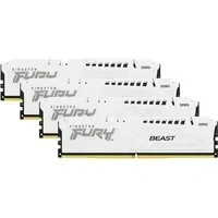 Abbildung von Kingston FURY Beast Weiß XMP DDR5 128GB 5200MT/s CL40 DIMM Desktop Speicher (Kit mit 4) KF552C40BWK4 128