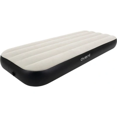 Abbildung von Avenli Luftbett aufblasbares / Campinbett grau 191x76x25 cm, (Luftmatratze für 1 Person), Gästebett mit beflockter Oberfläche