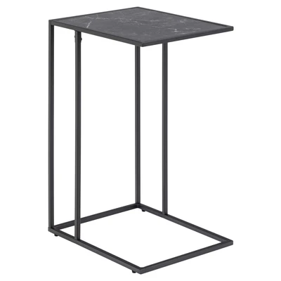 Abbildung von ACTONA GROUP Beistelltisch &quot;Infinity&quot;, Ecktisch, Tischplatte in Marmoroptik, Metallgestell, H: 63 cm