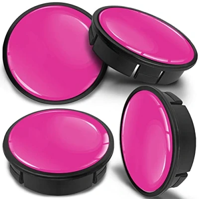 Abbildung von SkinoEu 4 x 60mm Universal Alufelgen Nabenkappen Felgen Kappen Felgendeckel Radkappen Radnabendeckel Nabendeckel Felgenkappen Rosa CX 68