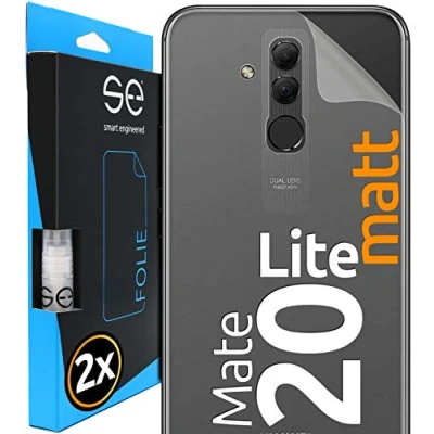 Abbildung von smart engineered [2 Stück] Entspiegelte 3D Schutzfolien für die Rückseite kompatibel mit Huawei Mate 20 Pro, matt, selbstheilender Schutz vor Schmutz und Kratzern, Backcover, kein Schutzglas