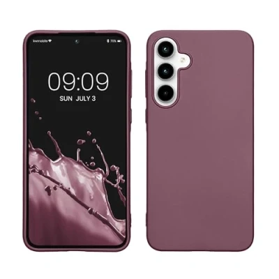 Abbildung von kwmobile Case kompatibel mit Samsung Galaxy A35 Hülle Schutzhülle aus Silikon metallisch schimmernd Handyhülle Metallic Lavendel