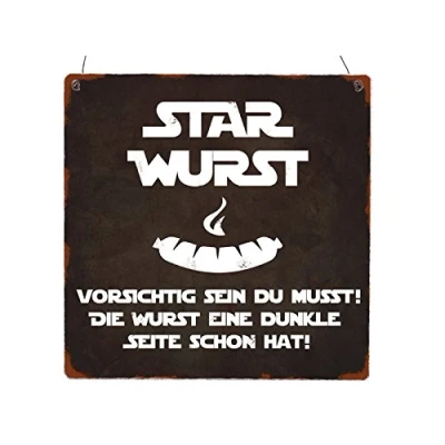 Abbildung von Schild Made in Germany XL Holzschild Star Wurst Grillen Wars Lustig Sommer Terrasse Geschenk Deko
