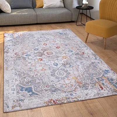 Abbildung von Paco Home Teppich &quot;Palermo 561&quot;, rechteckig, Kurzflor, Orient Optik, Vintage Design