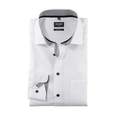 Abbildung von OLYMP Luxor modern fit Hemd Langarm New Kent Kragen Chambray hellgrau Gr. 46