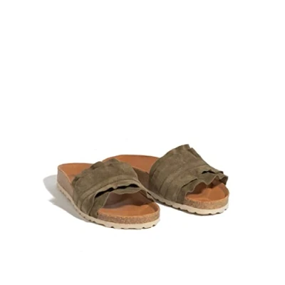 Abbildung von Verbenas Rocio Pantolette flach, Damen, Größe: 36, Kaki Schuhe