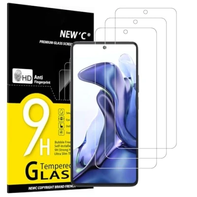 Abbildung von NEW&#039;C 3 Stück, Panzer Schutz Glas für Xiaomi 11T 5G / Pro 5G, Frei von Kratzern, 9H Härte, HD Displayschutzfolie, 0.33mm Ultra klar, Ultrabeständig