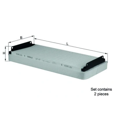 Abbildung von Filter, Innenraumluft MAHLE ORIGINAL LA 47/S