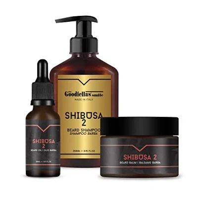 Abbildung von Bartset für Herren The Goodfellas&#039; Smile Shibusa 2, 3 in 1 Geschenkset Bartpflege mit Shampoo Bart, Balsam, Öl 100% Made Italy