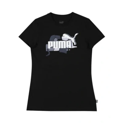 Abbildung von Puma Mädchen Ess+ Street Art Logo Tee G T Shirt, Schwarz, 140 EU