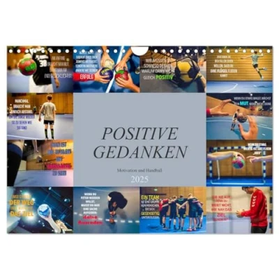 Abbildung von Positive Gedanken Motivation und Handball (Wandkalender 2025 DIN A4 quer), CALVENDO Monatskalender