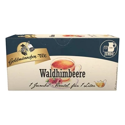 Abbildung von Goldmännchen Jumbo Tee Waldhimbeere, Waldhimbeertee, Himbertee, 20 Teebeutel, Große Beutel, 3127