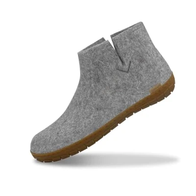 Abbildung von Glerups Naturkautschuksohle Ankle Boot, Größe: 39, Grau Schuhe