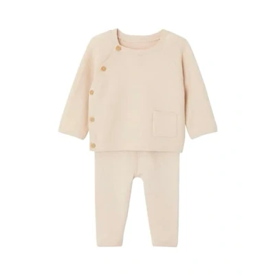 Abbildung von Vertbaudet Baby Strick Set: Pullover &amp; Leggings Oeko Tex beige 68