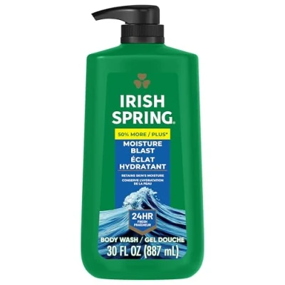 Abbildung von Irish Spring Men&#039;s Body Wash with Pump, Moisture Blast, Shower Gel, 30 Oz Pump