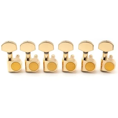 Abbildung von Musiclily Pro 6 in Line 1 Pin Gitarren Mechaniken Tuners Gitarre Stimmwirbel Tuning Pegs für SQ Strat Tele Style E Gitarre, Gold