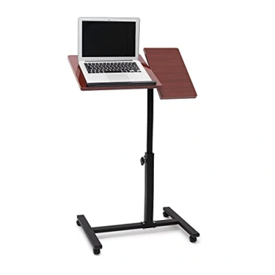 Abbildung von relaxdays Schreibtisch Laptoptisch höhenverstellbar Holz, Rot