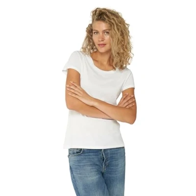 Abbildung von Damen T Shirts Crew or V Neck 1 Pack (Rund Weiß, L)