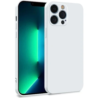 Abbildung von MyGadget Hülle kompatibel mit iPhone 13 Pro Zweilagige Handyhülle Kameraschutz Cover Innenfutter &amp; Silikon außen Weiß
