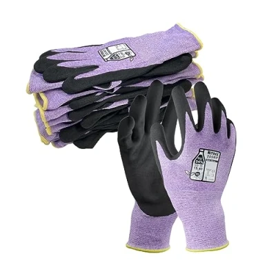 Abbildung von NITREX 285RP 5 Paar Arbeitssicherheitshandschuhe mit NitreGrip® Technologie, Sandy Nitril Palm Coated, Touchscreen Handschuhe, Größe 10, XL