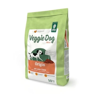 Abbildung von Green Petfood VeggieDog Origin (1 x 10 kg) Adult Premium Trockenfutter für ausgewachsene Hunde 100% vegetarisch mit roter Linse weizenfrei nachhaltiges Hundefutter trocken 1er Pack