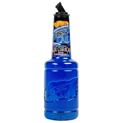 Abbildung von Finest Call Premium Blue Curacao Syrup Drink Mix, 1 Liter Bottle by