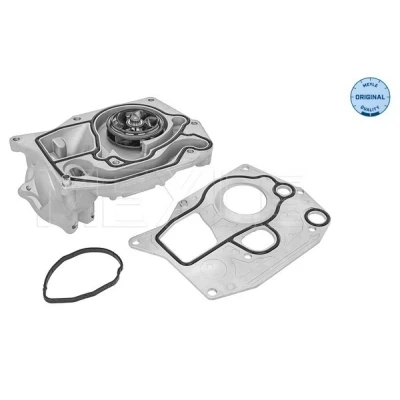 Abbildung von MEYLE 313 220 0028 Wasserpumpe mit Keilrippenriemenscheibe Dichtung Zwischenplatte für Keilrippenriementrieb BMW: 5 Touring, Limousine