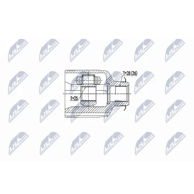 Abbildung von NTY NPW KA 341 Gelenksatz Vorderachse rechts HYUNDAI: ix35, Tucson, KIA: Sportage III, II, CARNIVAL / GRAND 3