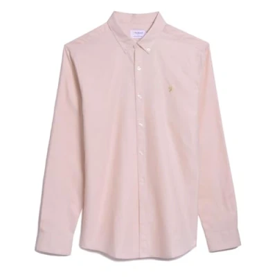 Abbildung von Farah Herren Brewer Slim Fit Cotton Oxford Shirt Hemd, Rose, XL