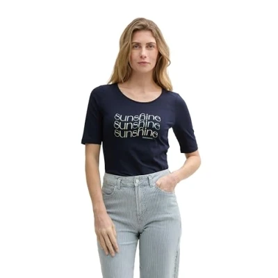 Abbildung von TOM TAILOR Damen 1047062 T Shirt, 10668 Sky Captain Blue, M