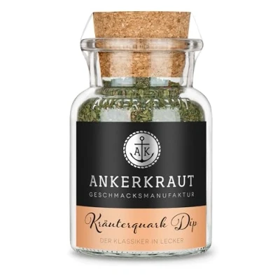 Abbildung von Ankerkraut Quarkgewürz Garten, Gewürzmischung für Kräuterquark, Quark Dip selber machen, 55g im Korkenglas
