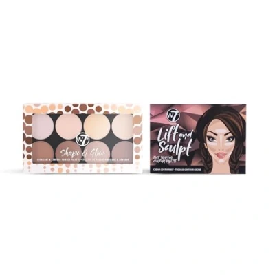 Abbildung von W7 Lift &amp; Sculpt, Modellier, Konturier Glow Set 2 teiliges Creme Kontur Puder Palette Duo