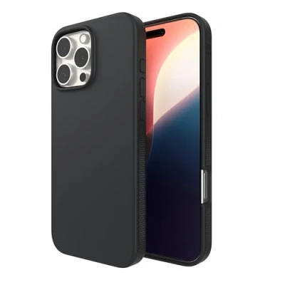 Abbildung von ZAGG Manhattan Snap, Graphen verstärkte Hülle für iPhone 16 Pro Max [6.9 Inch], MagSafe kompatibel, schlankes und weiches Design, sicherer Griff, stoßfest, Rückabdeckung (Schwarz)