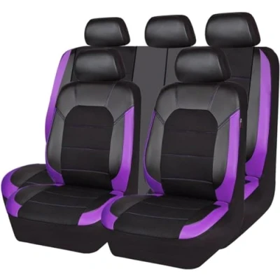 Abbildung von NICONC Autositzbezüge für Audi A4 B9 Allroad B6 8E Avant B7 B8 8K Universal Autositzbezug 5 teiliges Set, Lila