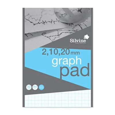 Abbildung von Sivine Graph Block, A4, 50 Blatt hochwertiges Papier 90 g/m² 2 10 20 mm A4