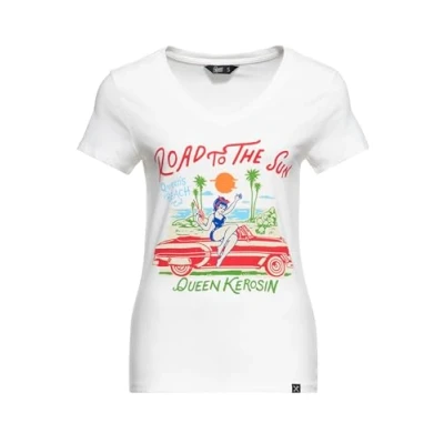 Abbildung von QueenKerosin Print Shirt Road To The Sun (1 tlg) mit Front
