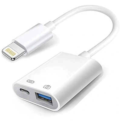 Abbildung von Apple Lightning auf USB Kamera Adapter mit Ladeanschluss, 3.0 OTG Kabel für iPhone zum Anschluss von Kartenleser, Flash Drive, U Disk, Tastatur, Maus, Hubs, MIDI, Plug &amp; Play